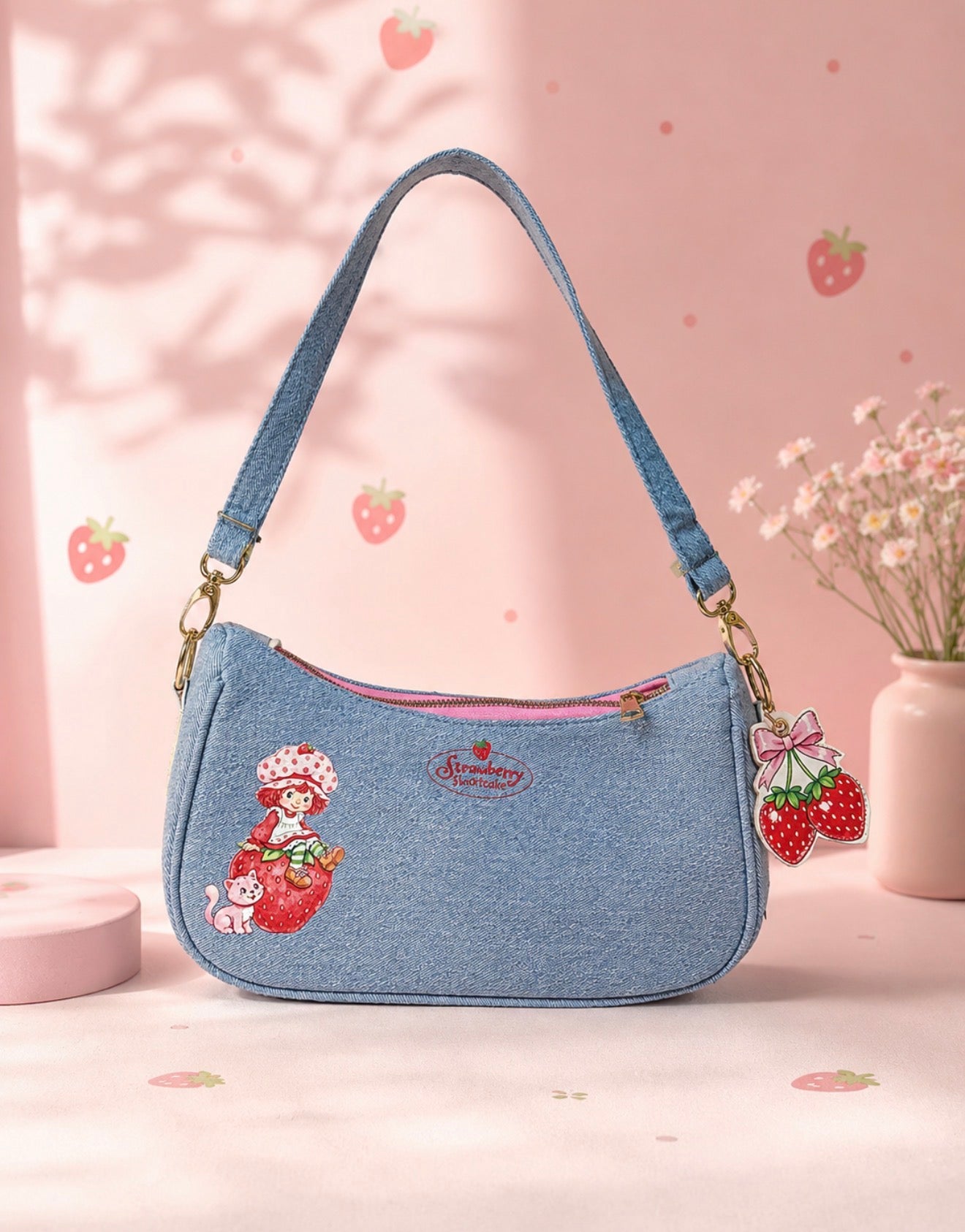 Bolso Baguette Rosita Fresita Denim