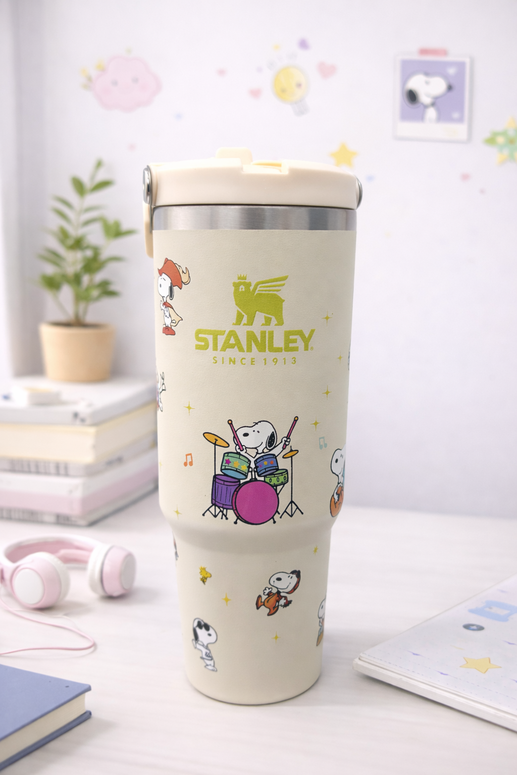 Vaso Térmico Kawaii Snoopy (Tipo Stanley)