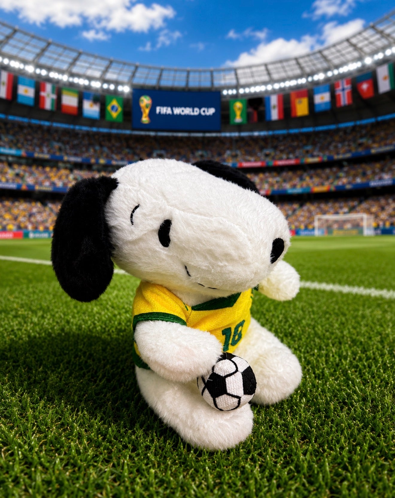Snoopy Futbolero Mundialista 25CM