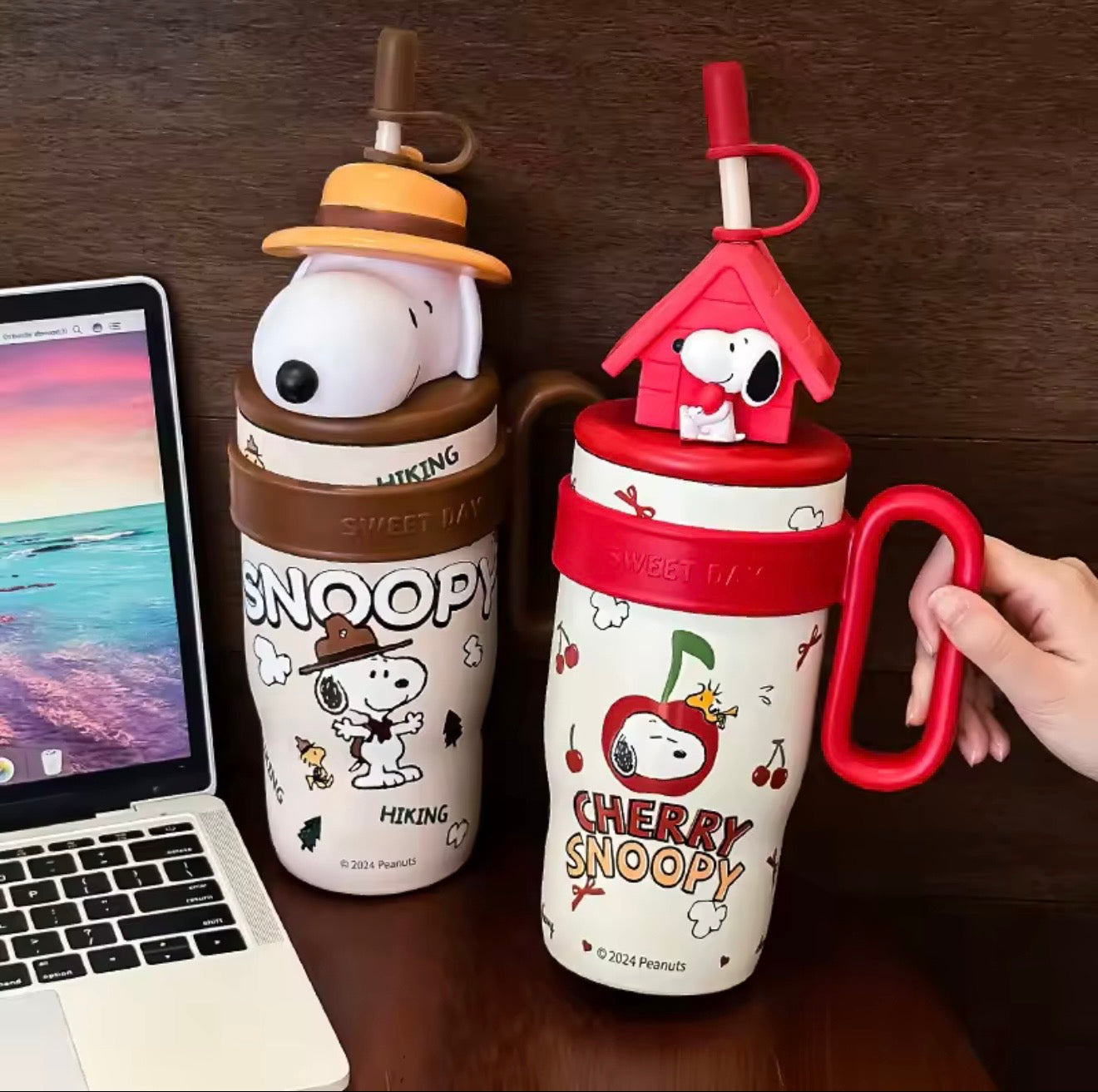 Vaso Térmico Snoopy con Filtro 800ml