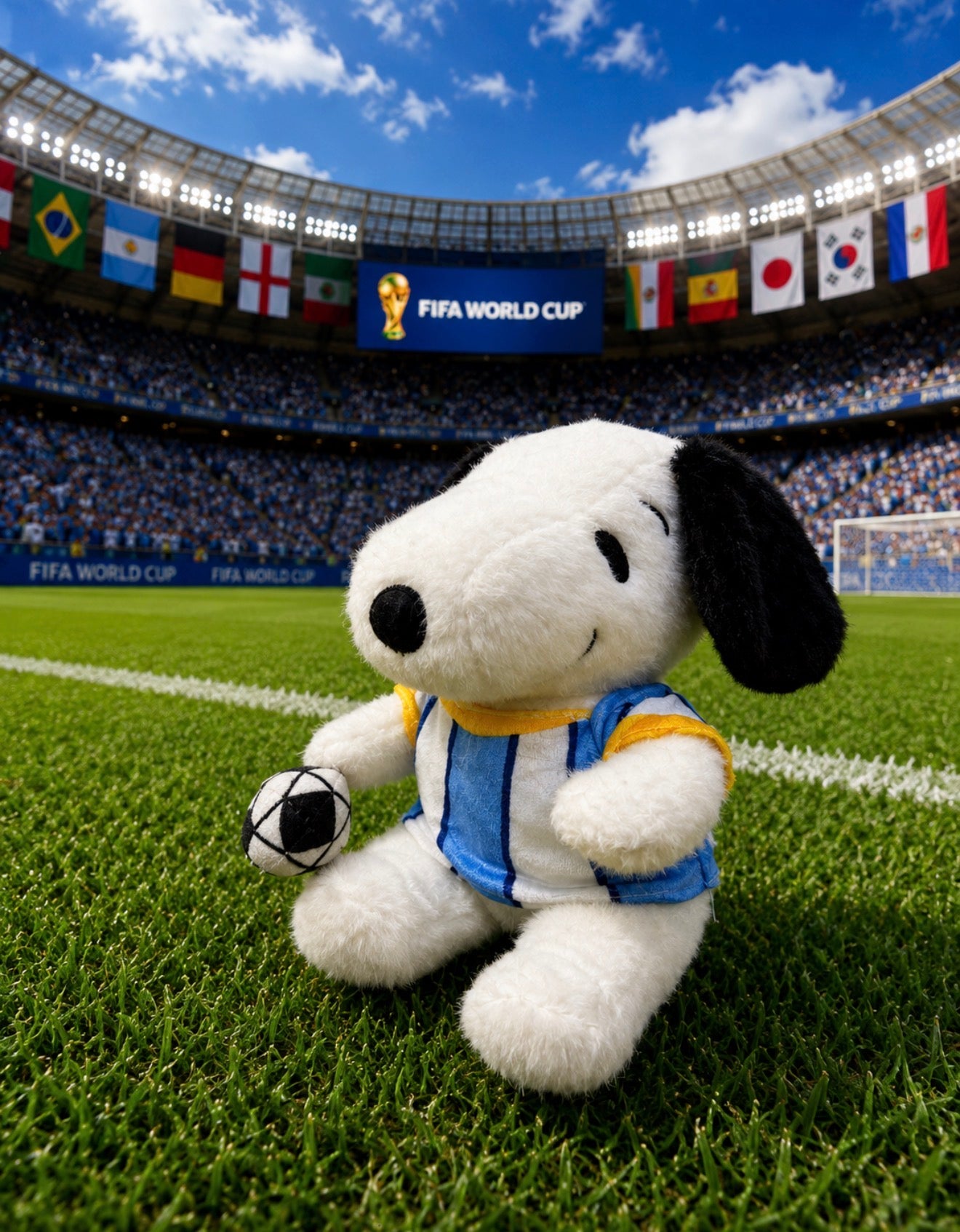Snoopy Futbolero Mundialista 25CM