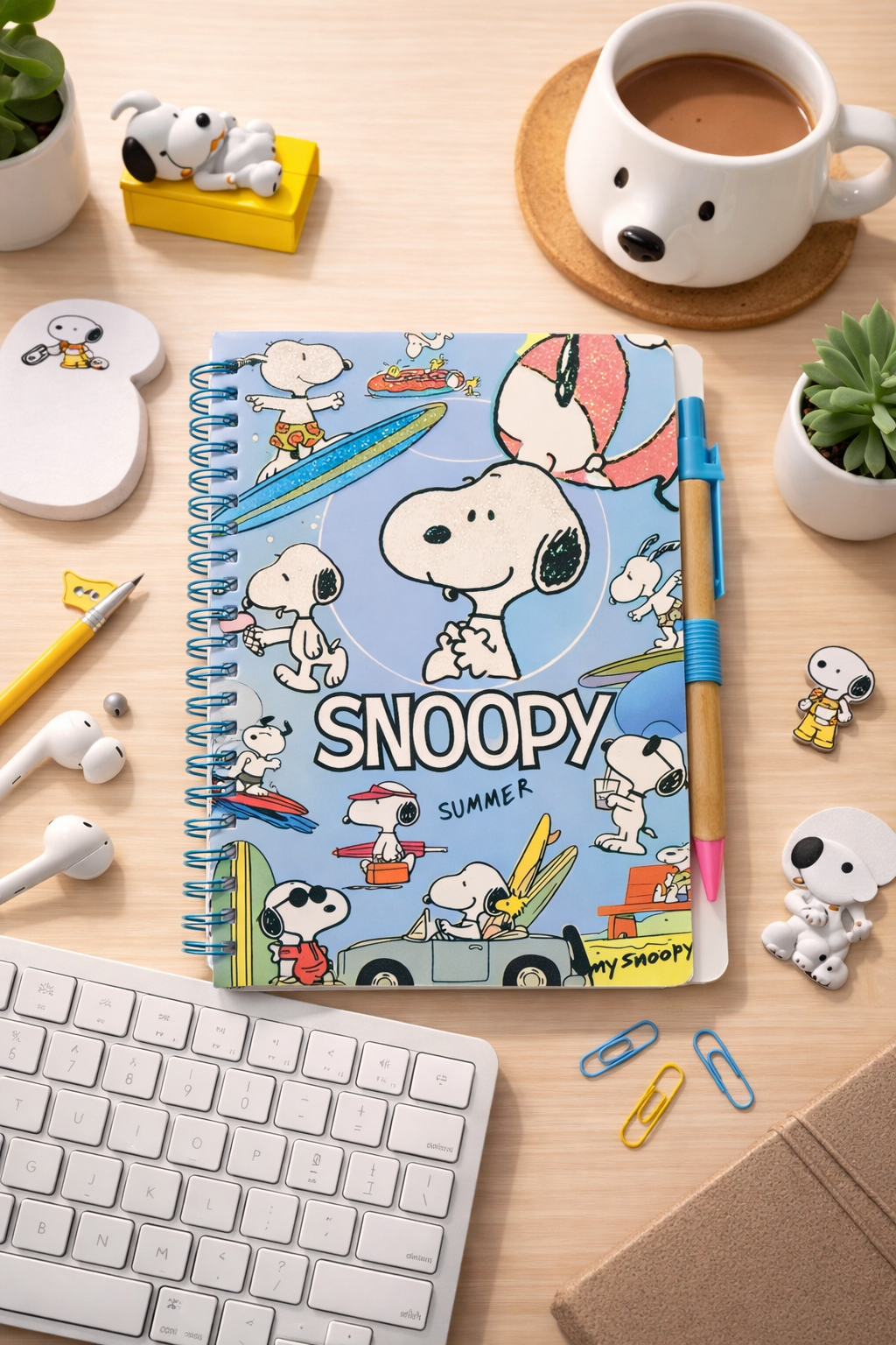 Cuaderno Snoopy con Lapicero