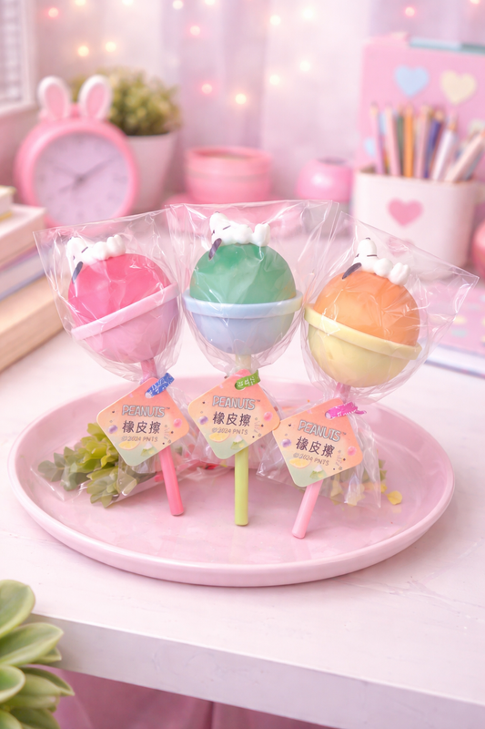 ✨ Borradores Snoopy kawaii tipo paleta 🍭 (pack de 3 o unidad)