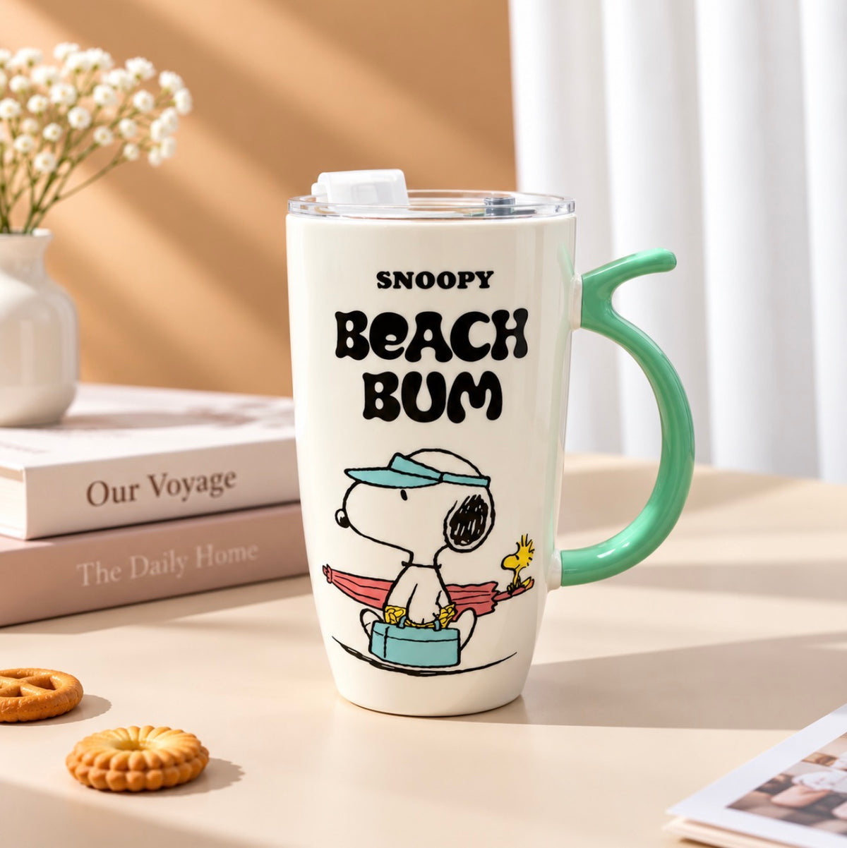 Taza Snoopy con Tapadera y Asa