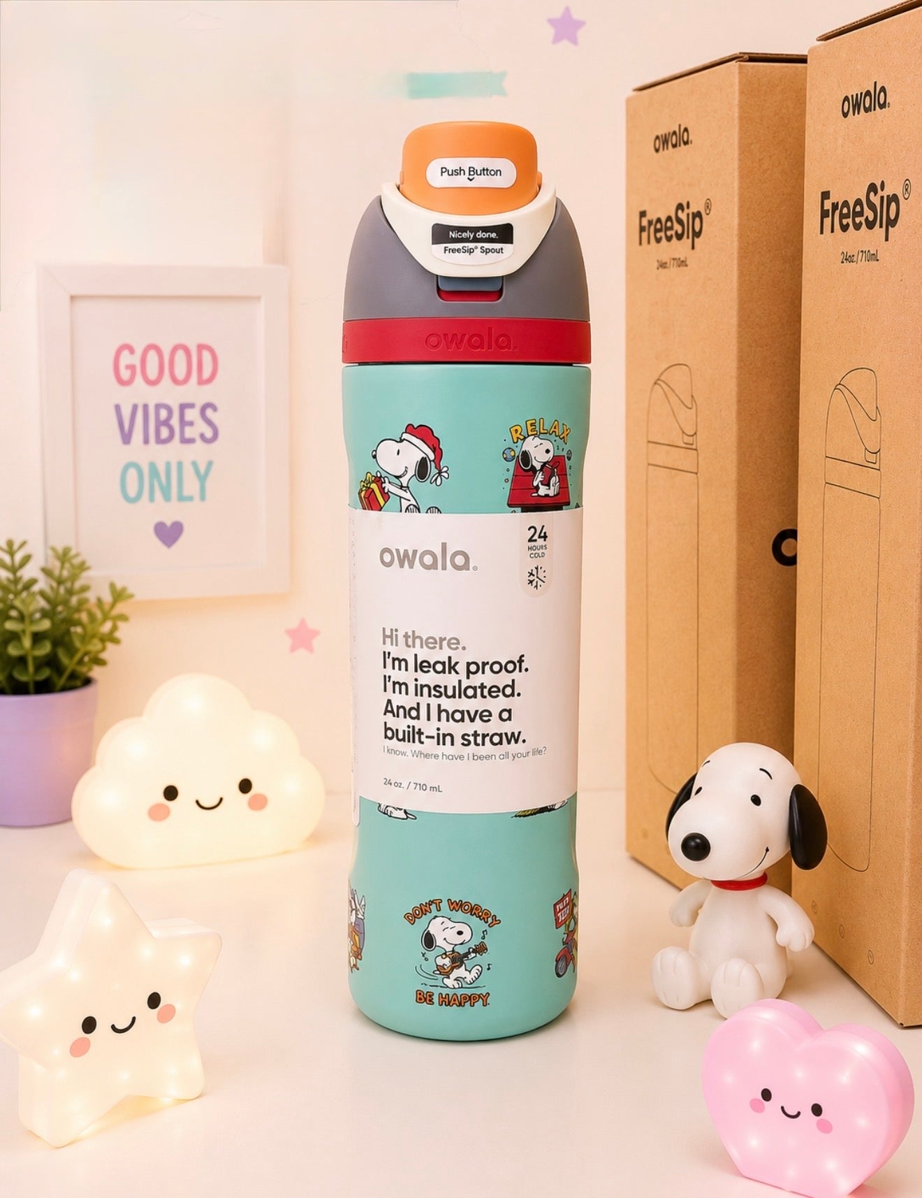 Termo Tipo Owala Snoopy 24 oz (710 ml)