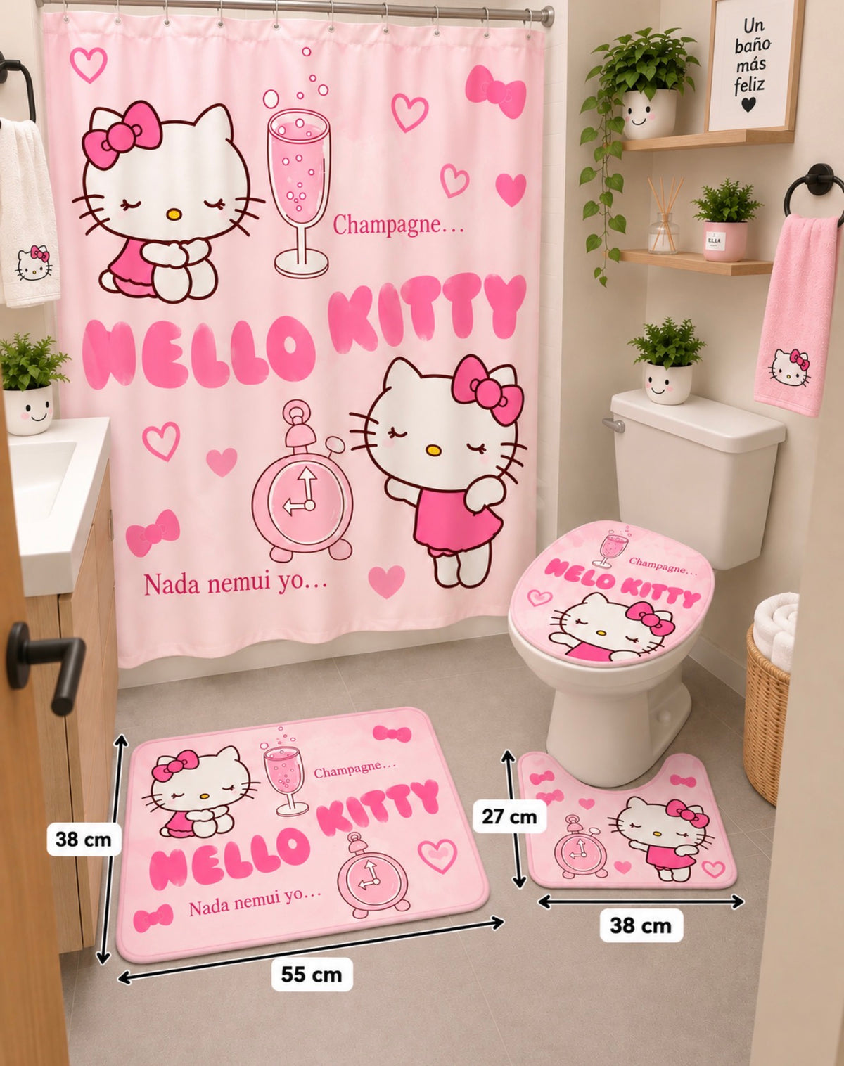 Set de Baño Hello Kitty 4 Piezas