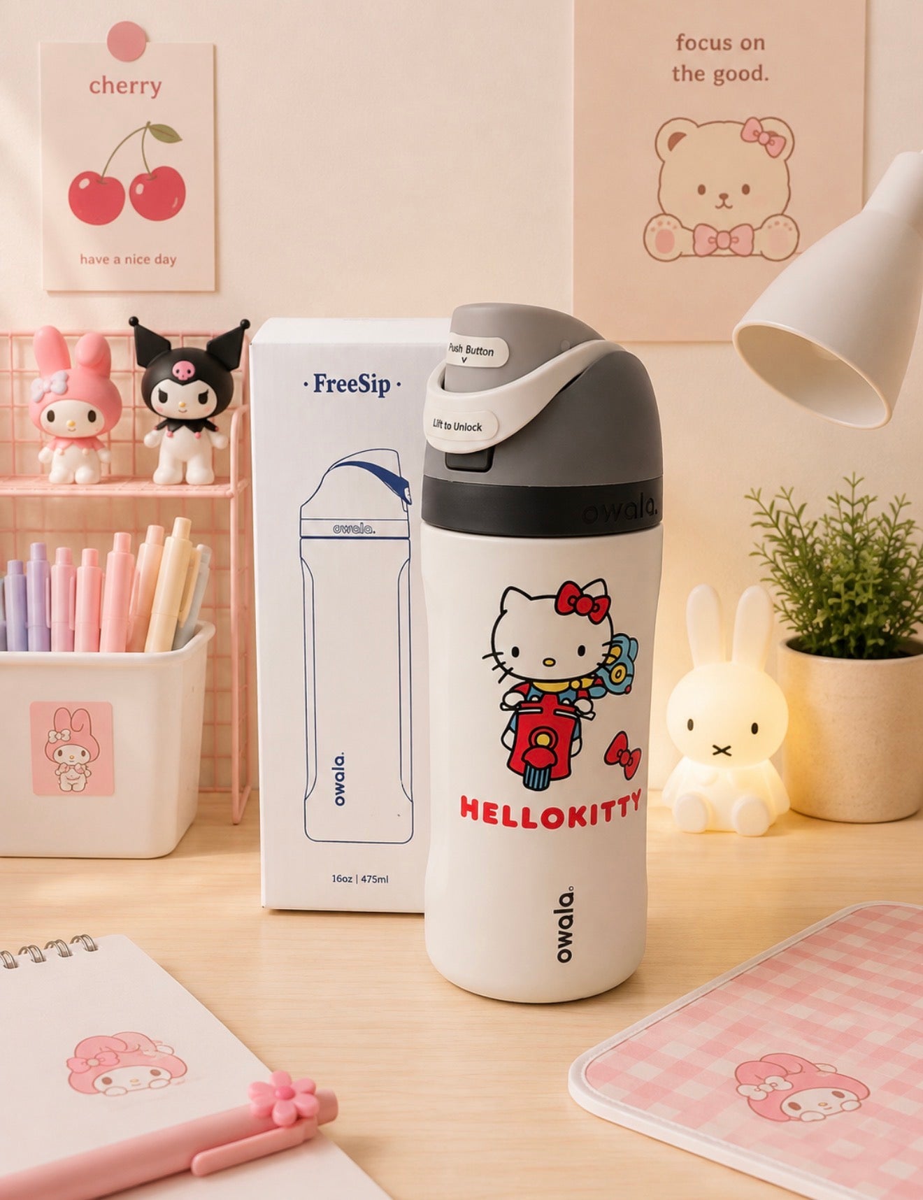 Termo Tipo Owala Hello Kitty 16 oz (473 ml)
