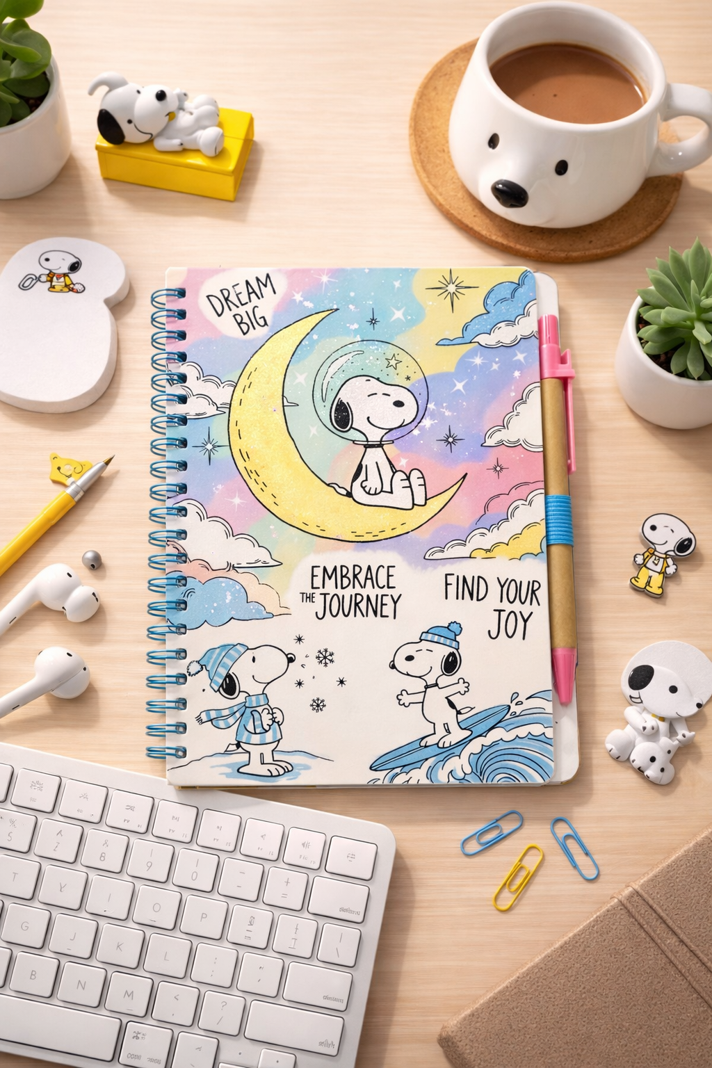 Cuaderno Snoopy con Lapicero