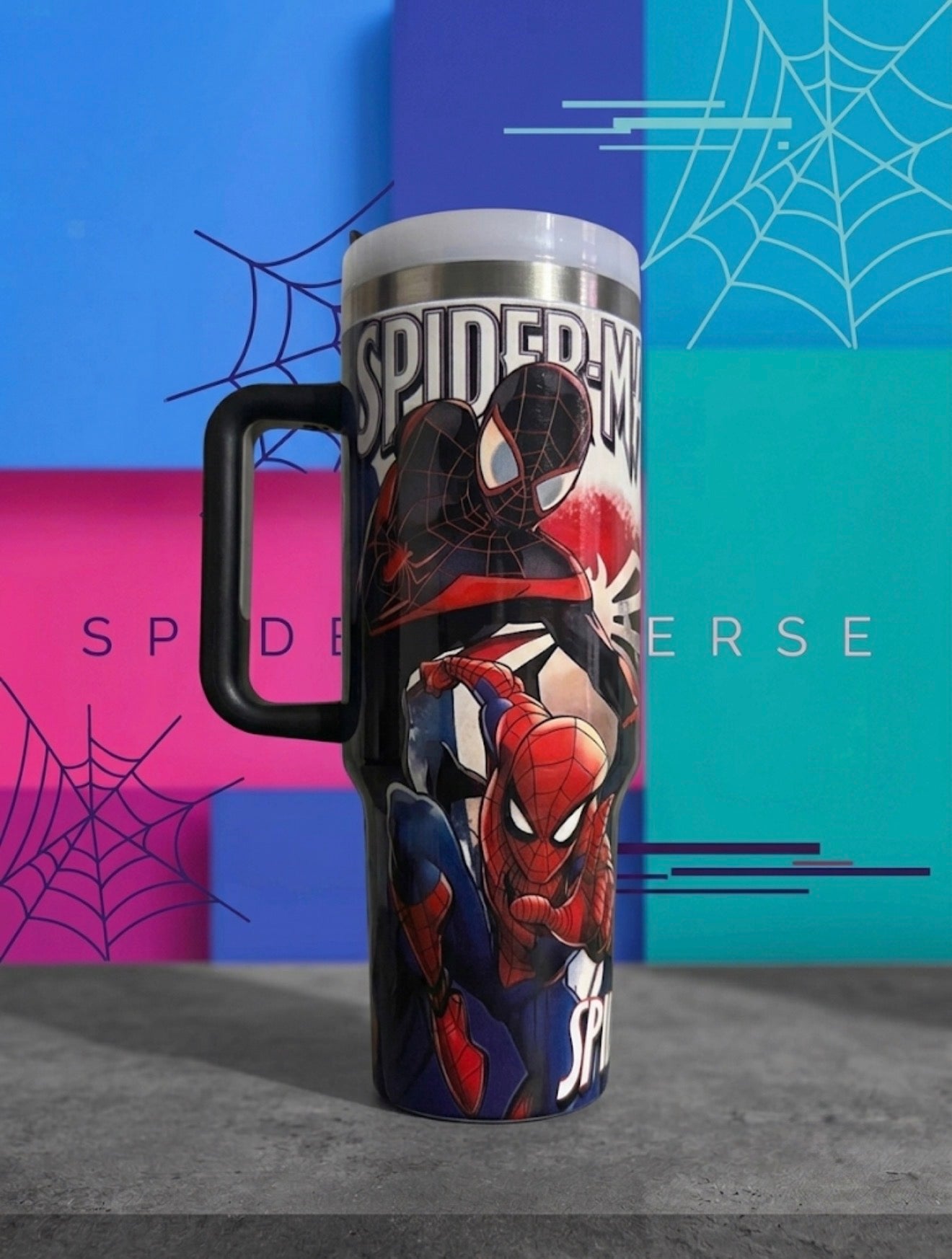 Vaso Térmico Spider-Man 1200 ml con Pajilla