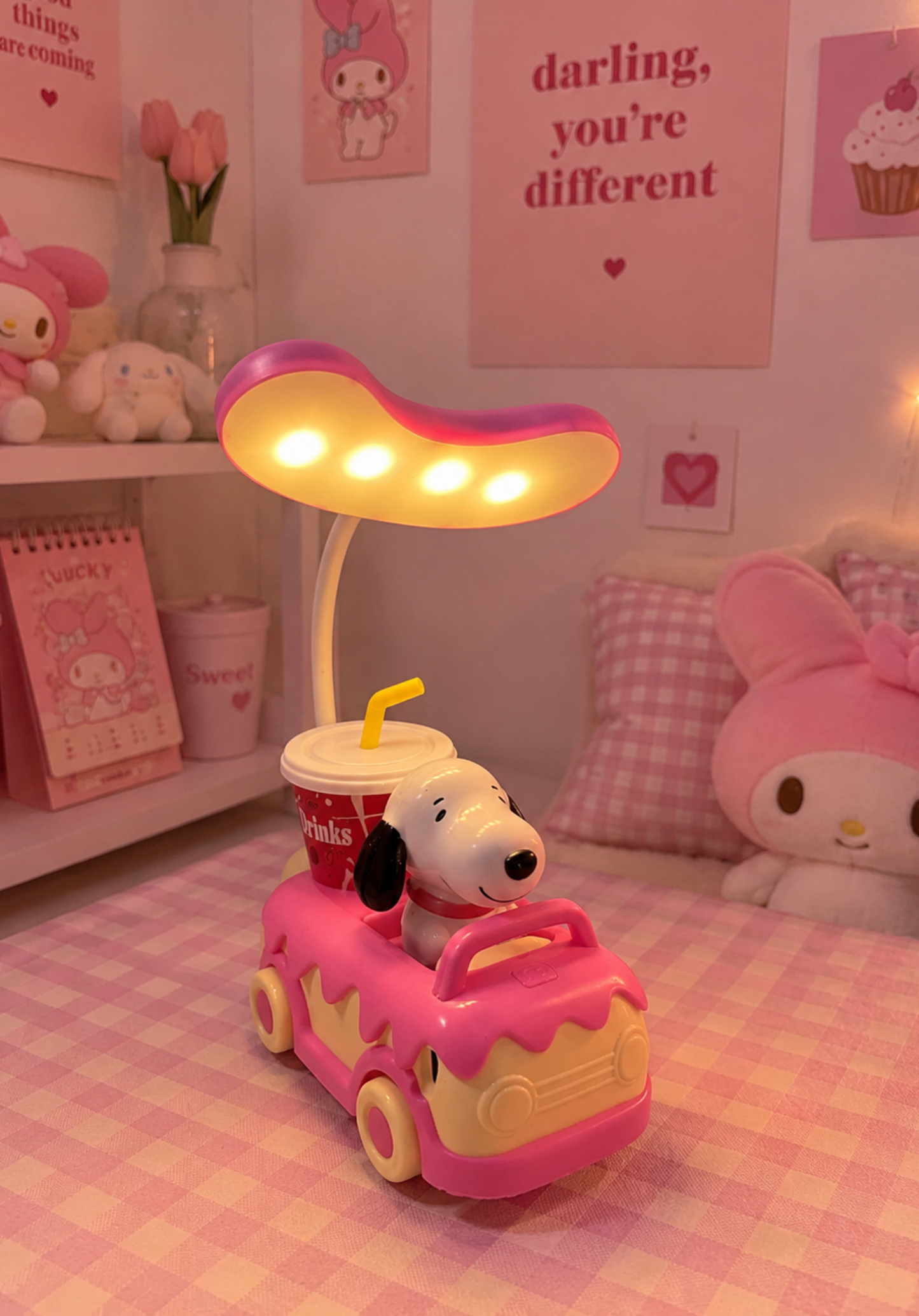 Lámpara Recargable Snoopy Pea Eats
