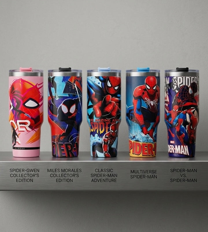 Vaso Térmico Spider-Man 1200 ml con Pajilla