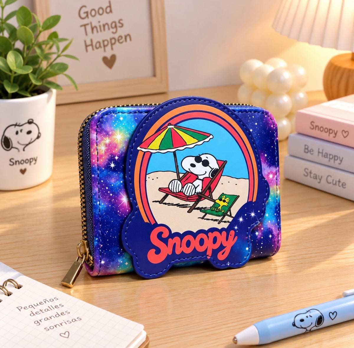 Billetera Snoopy Kawaii con Cierre