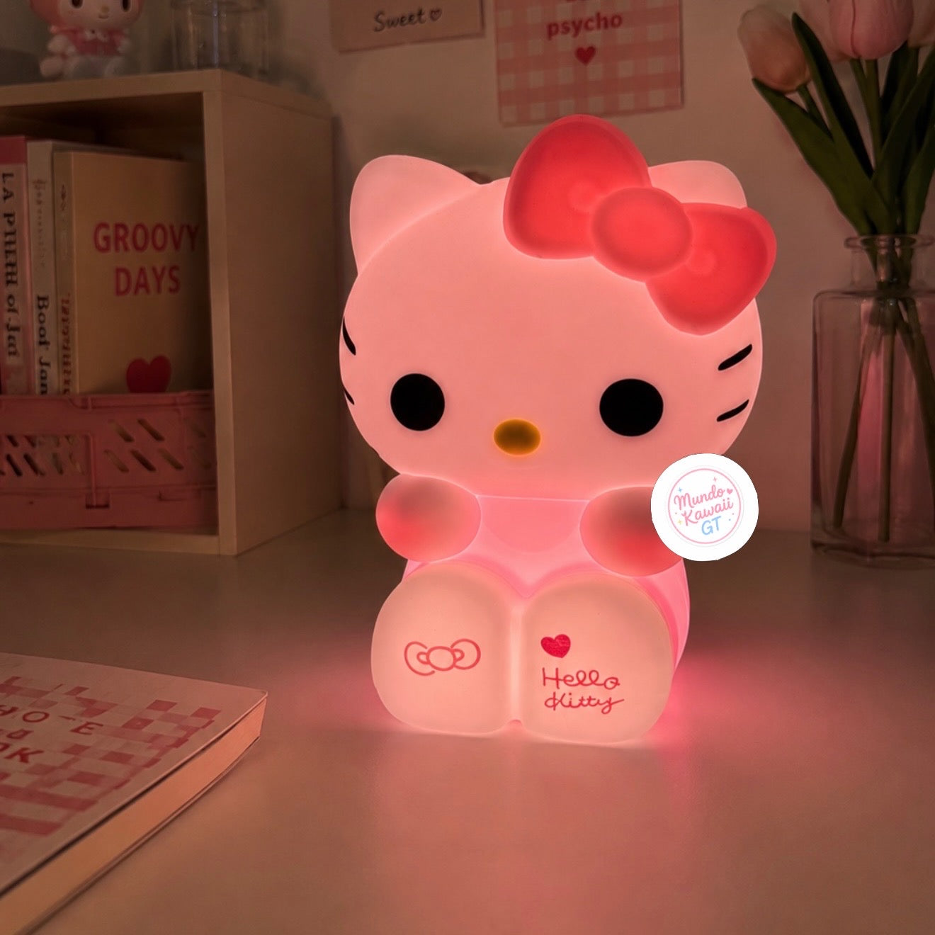 Lámpara de Noche Snoopy o Hello kitty de Silicona