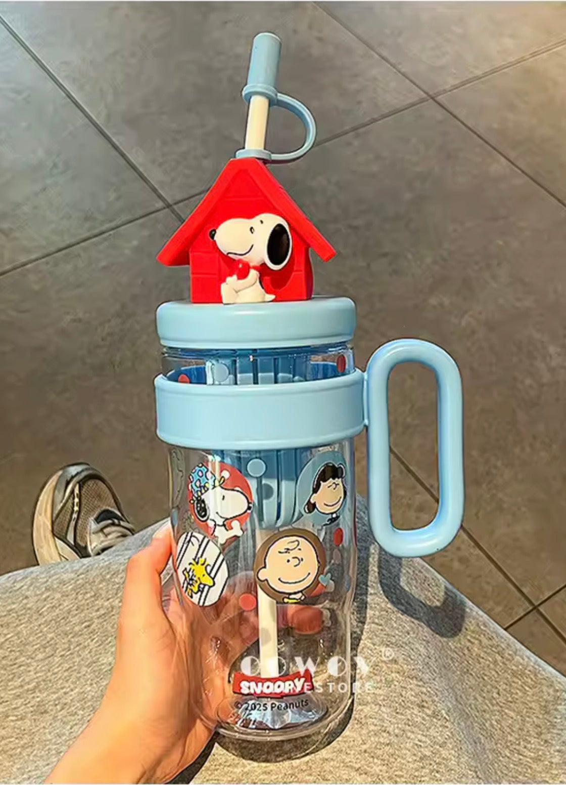 Vaso Snoopy con Pajilla y Asa – 1060 ml