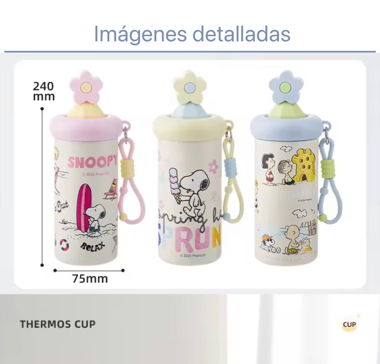 Vaso Térmico Snoopy Flower 600ML
