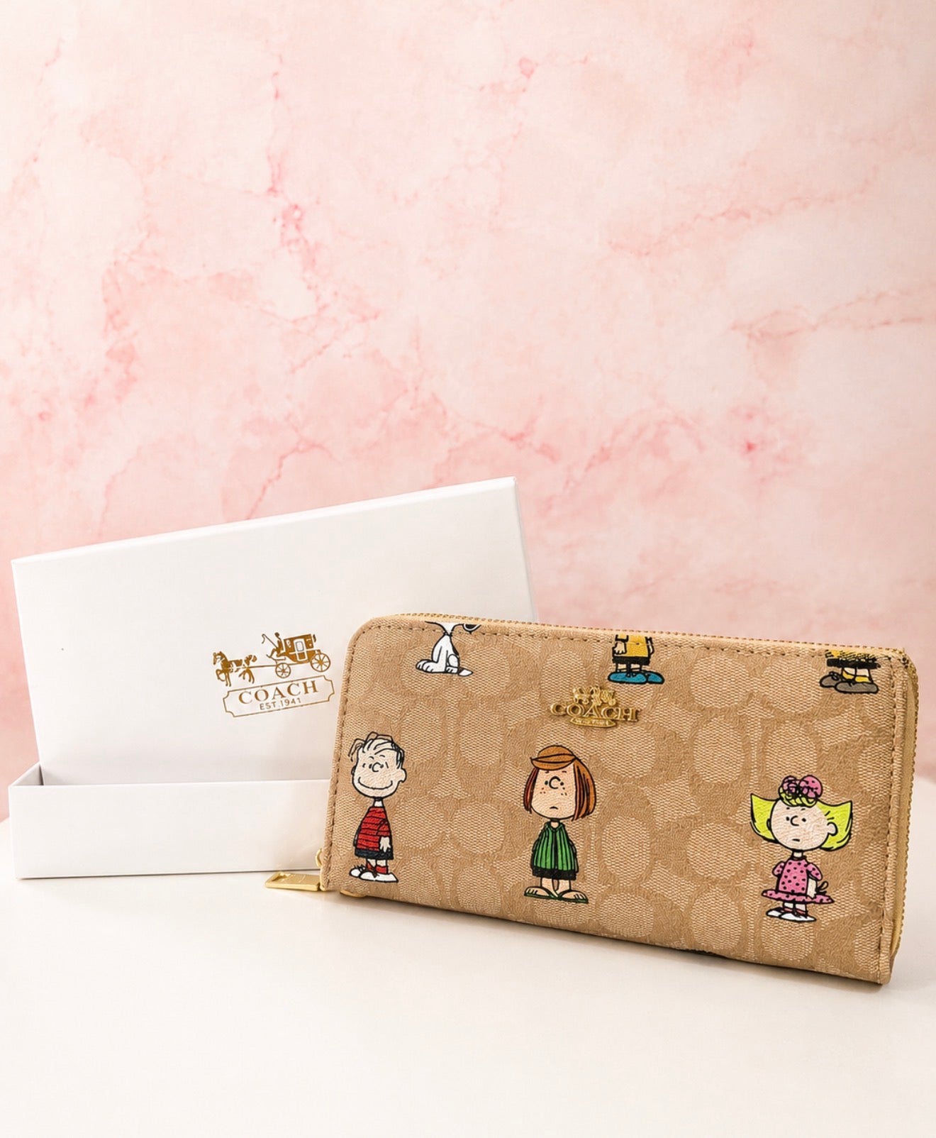Billetera Peanuts Estilo Signature con Cierre