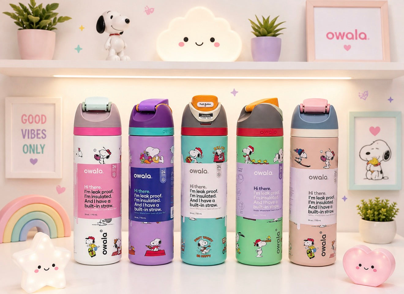 Termo Tipo Owala Snoopy 24 oz (710 ml)
