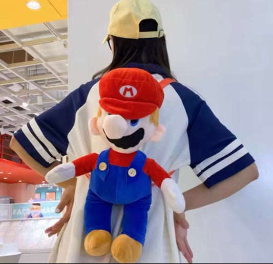 🎒🍄 Mochila Mario de peluche 45 cm