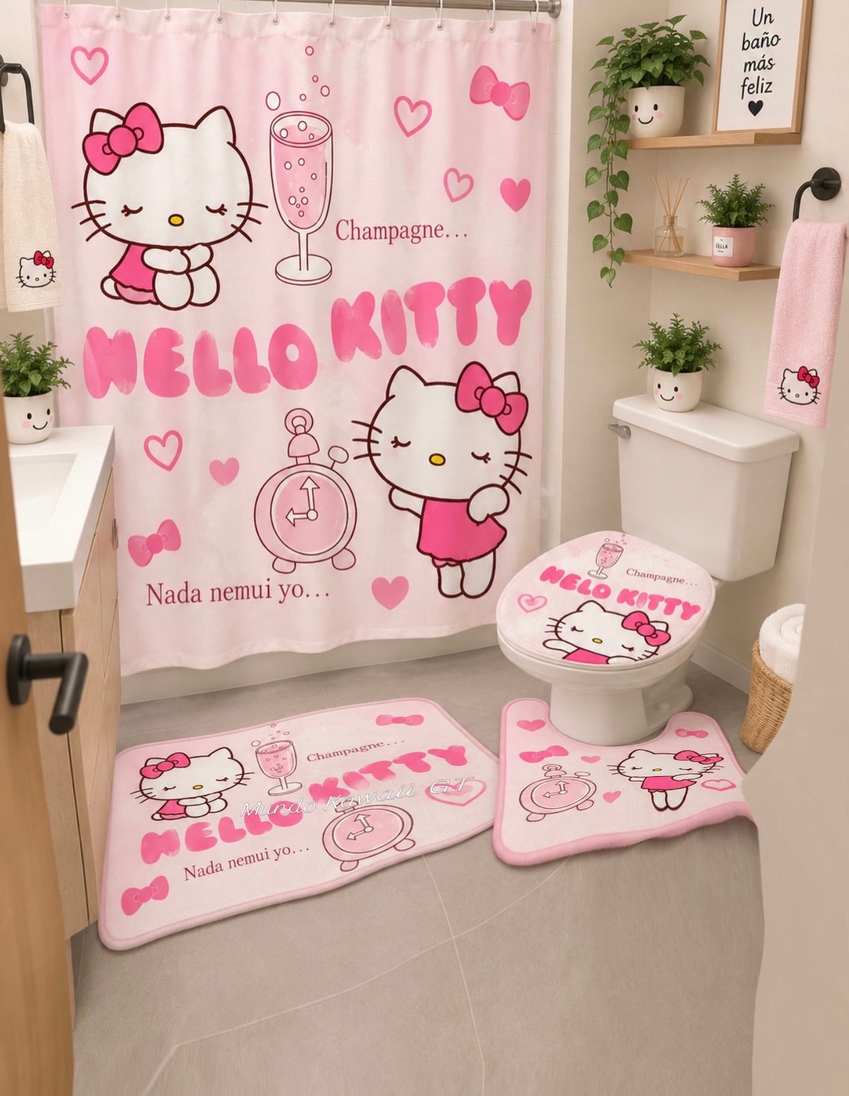 Set de Baño Hello Kitty 4 Piezas