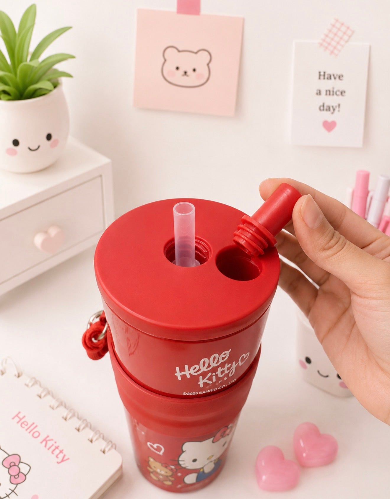 Vaso Hello Kitty con Pajilla – 710 ml