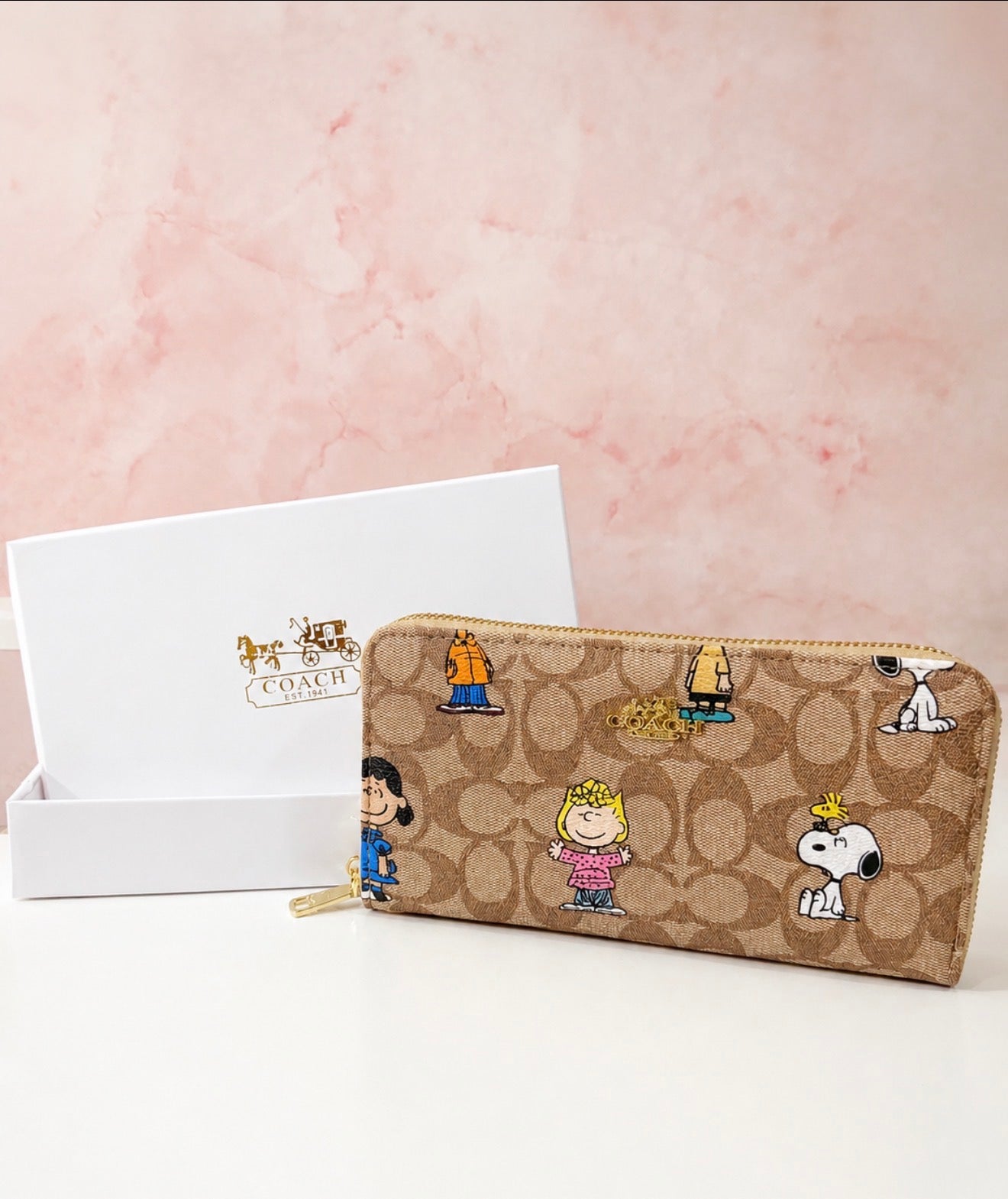 Billetera Peanuts Estilo Signature con Cierre