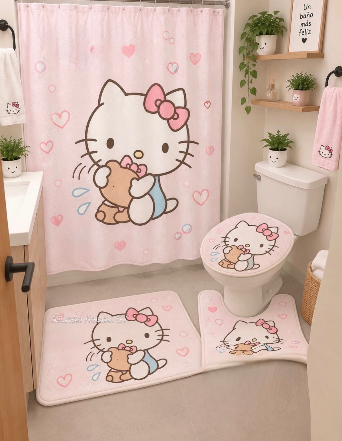 Set de Baño Hello Kitty 4 Piezas