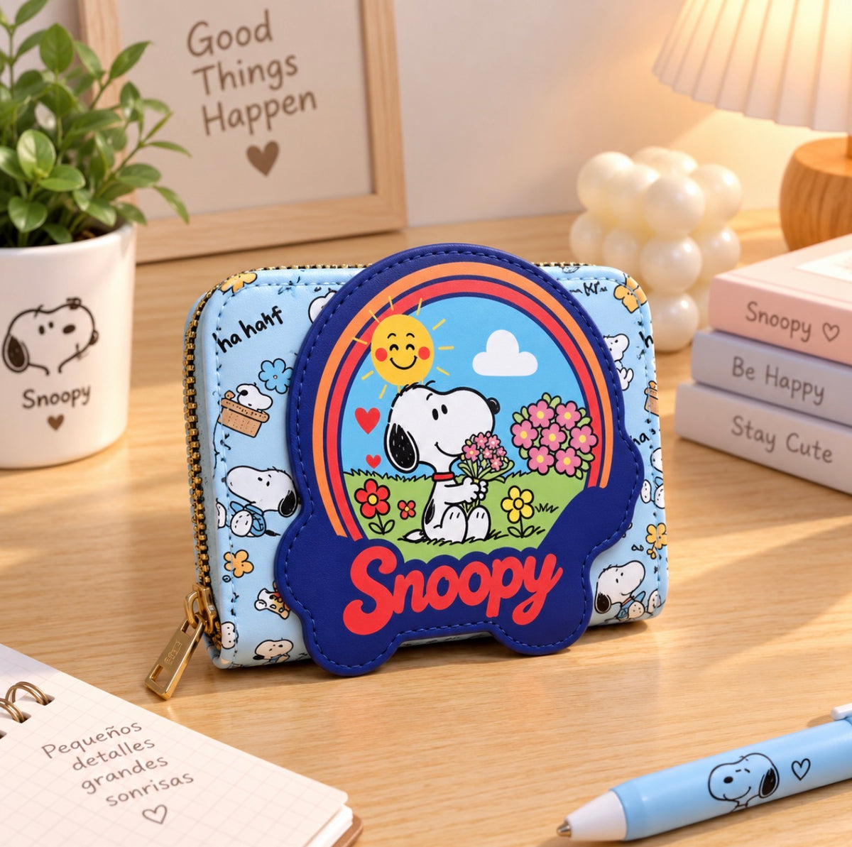 Billetera Snoopy Kawaii con Cierre