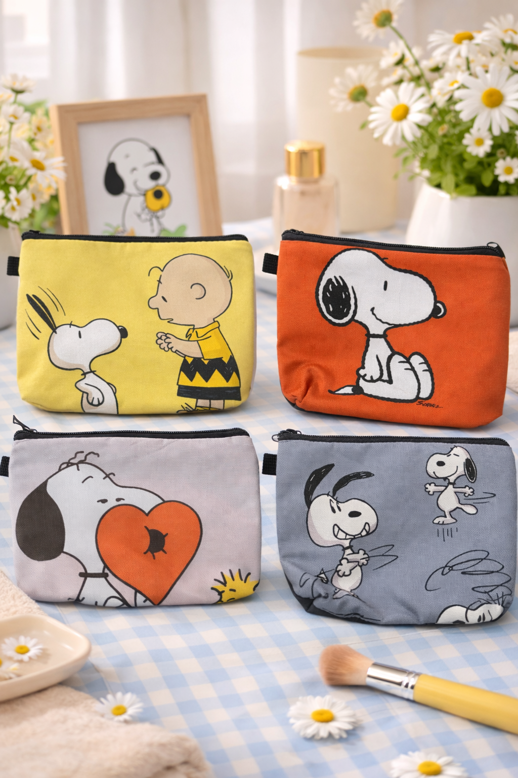 ✨ Cosmetiqueras Snoopy compactas (multi-diseños)