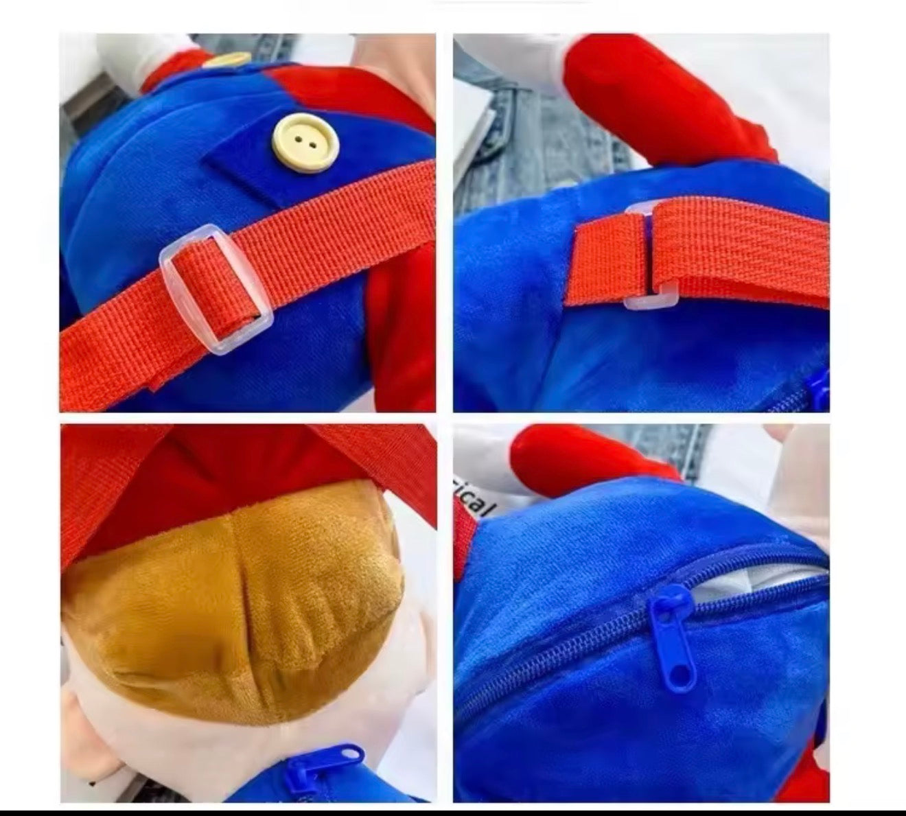 🎒🍄 Mochila Mario de peluche 45 cm