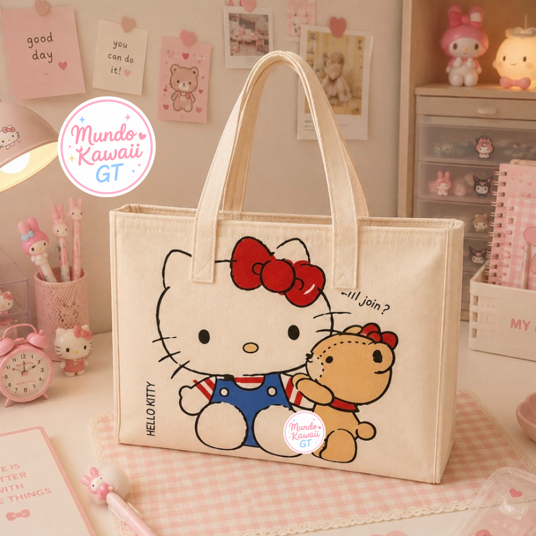 Bolsa Tote Hello Kitty de Tela