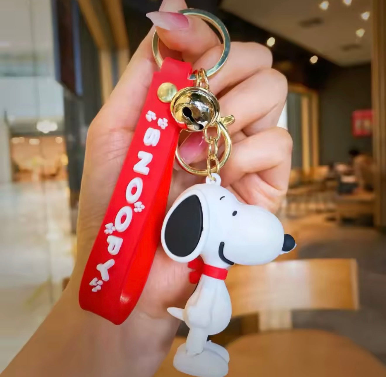 Llavero Snoopy & Friends con Correa de Silicón