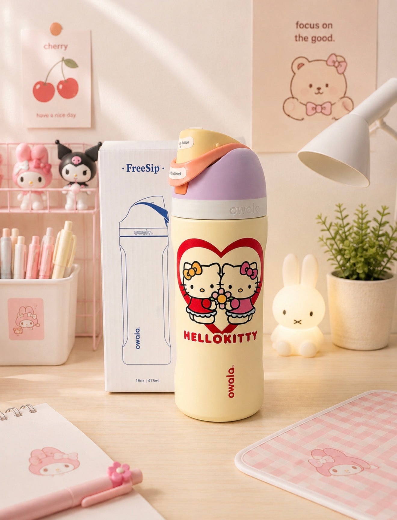 Termo Tipo Owala Hello Kitty 16 oz (473 ml)