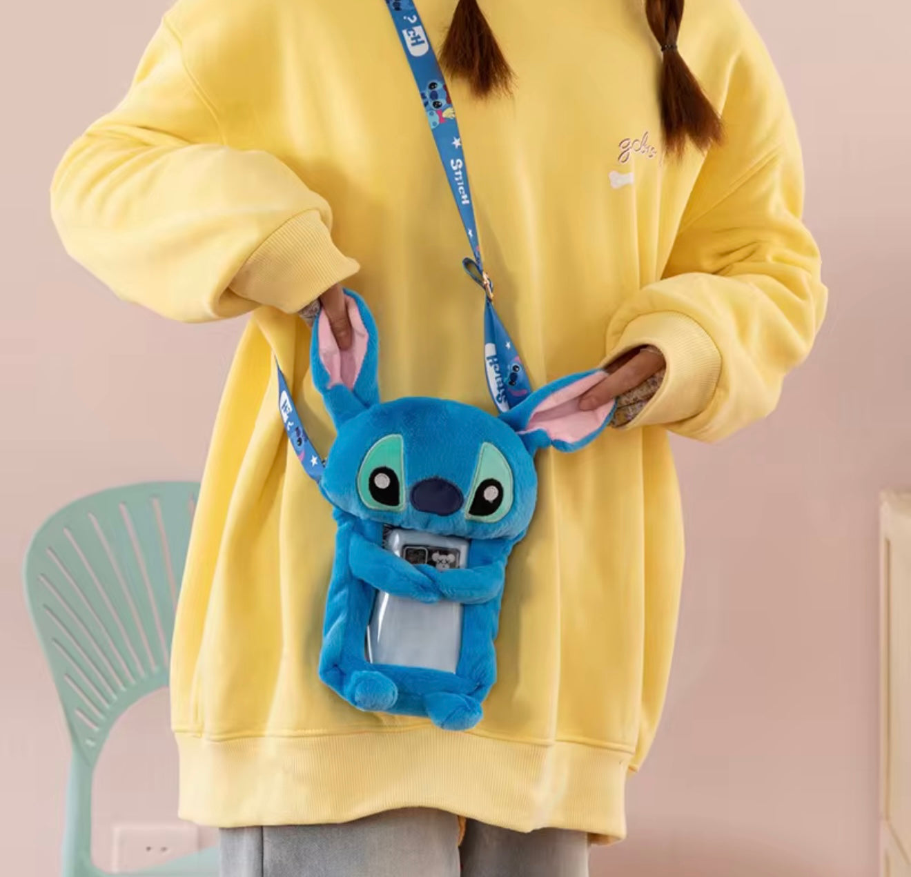Porta Celular Peluche Stitch