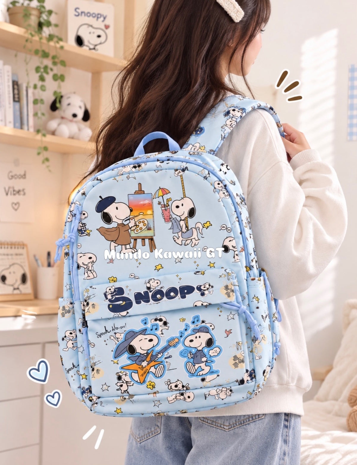 Trío Mochila Snoopy – Mochila + Pechera + Estuche
