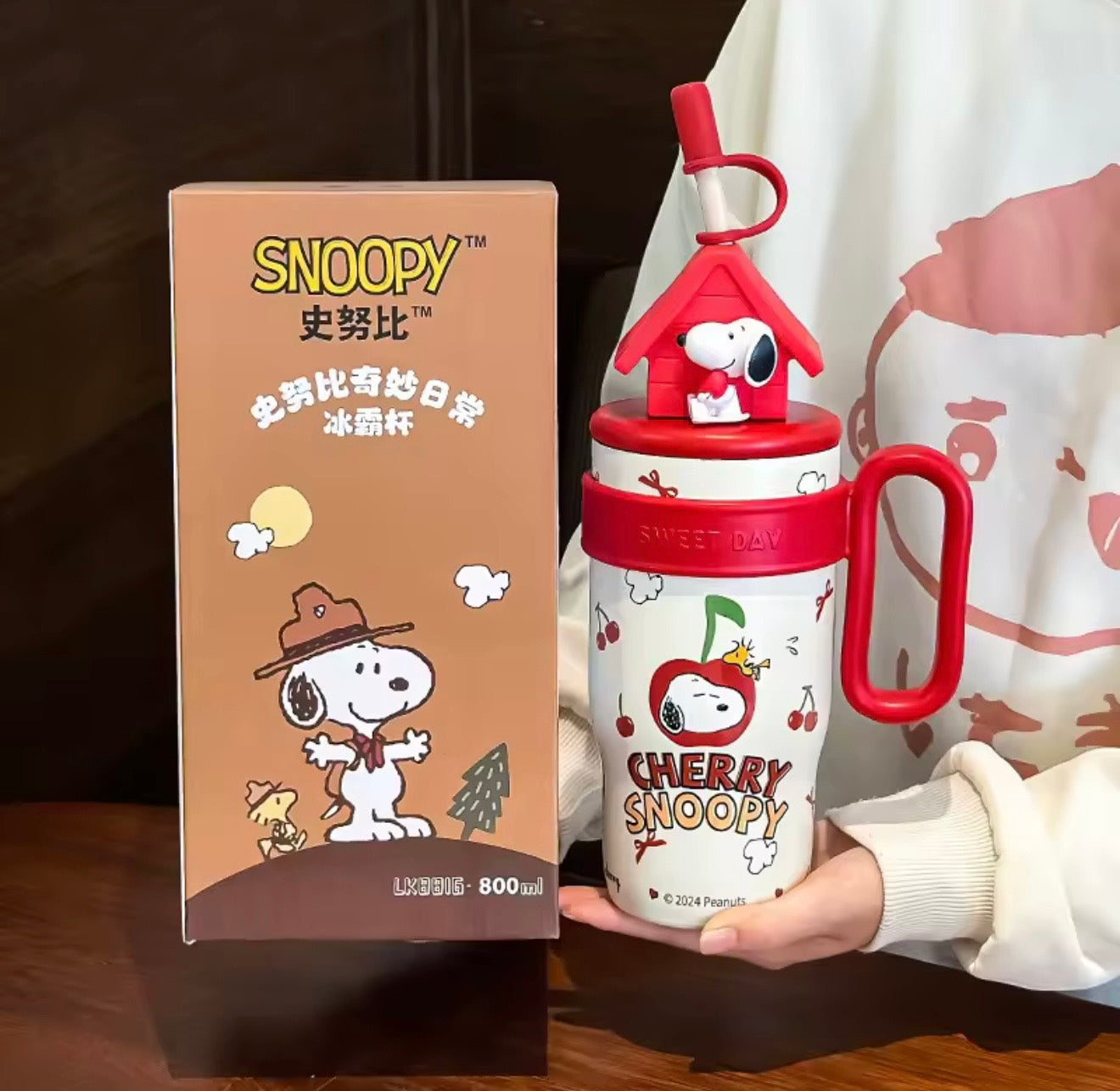 Vaso Térmico Snoopy con Filtro 800ml