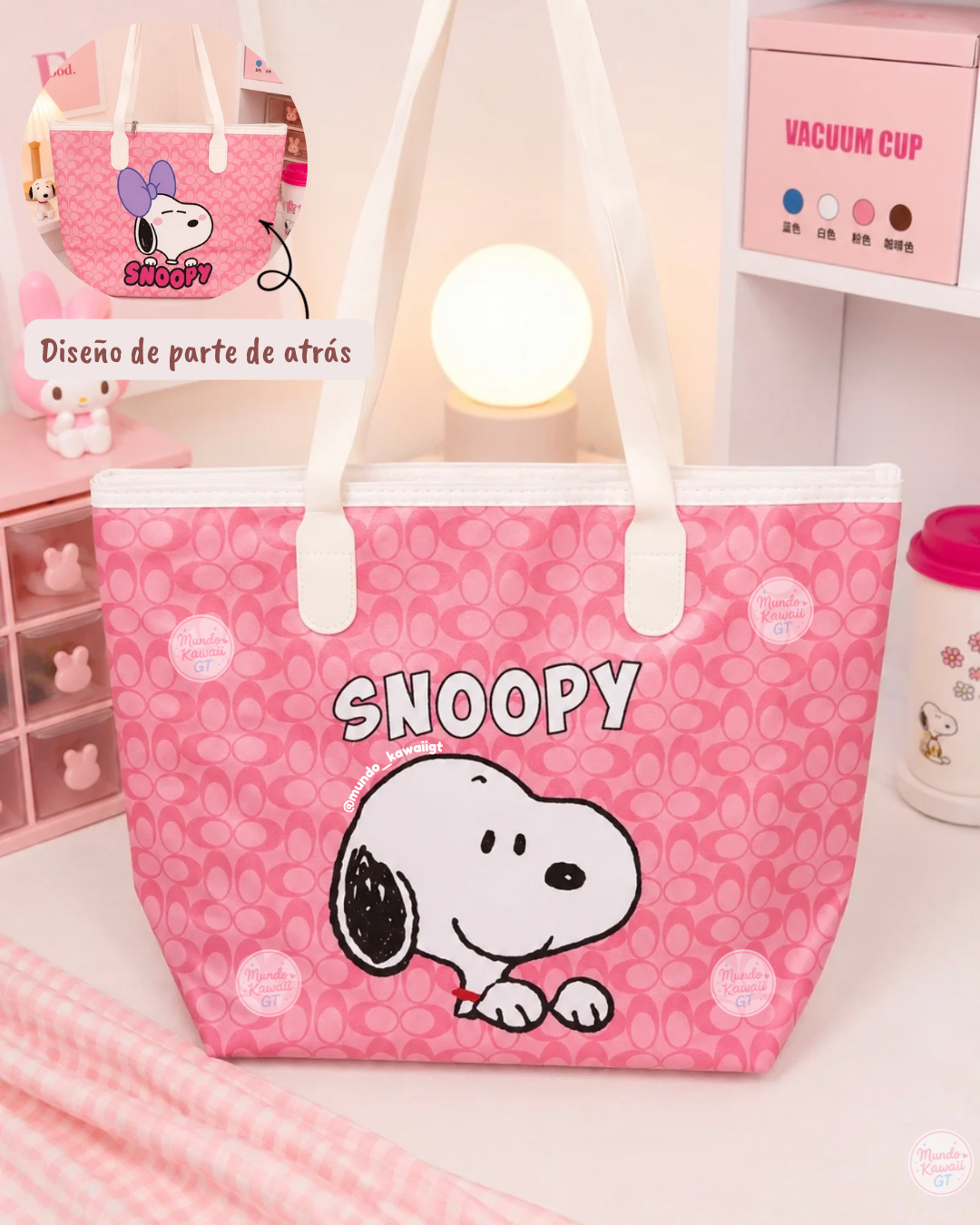 Tote Bag Snoopy con Cierre