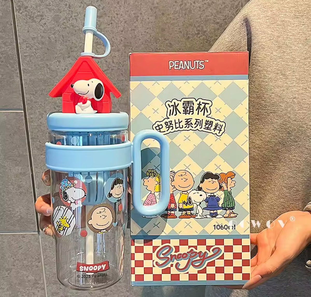 Vaso Snoopy con Pajilla y Asa – 1060 ml
