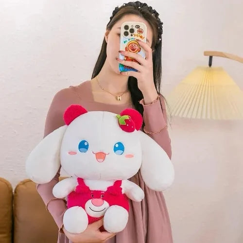 Peluche Cinnamoroll con Overol de Lotso 45 cm 🍓🐶💕