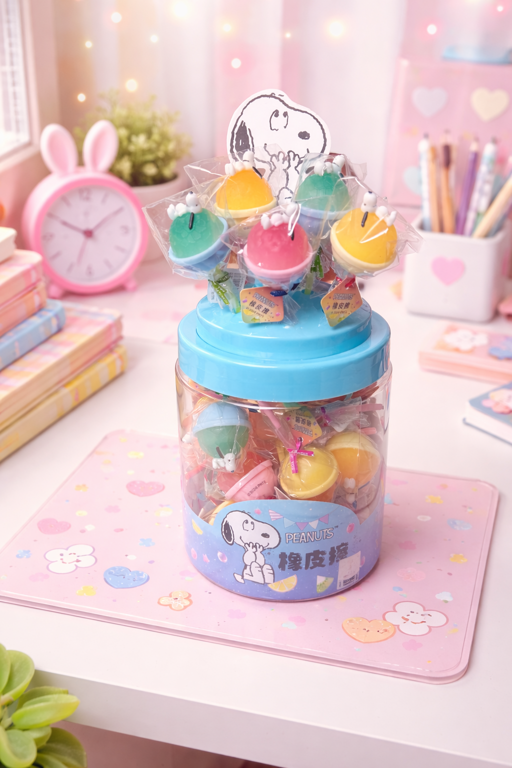 ✨ Borradores Snoopy kawaii tipo paleta 🍭 (pack de 3 o unidad)