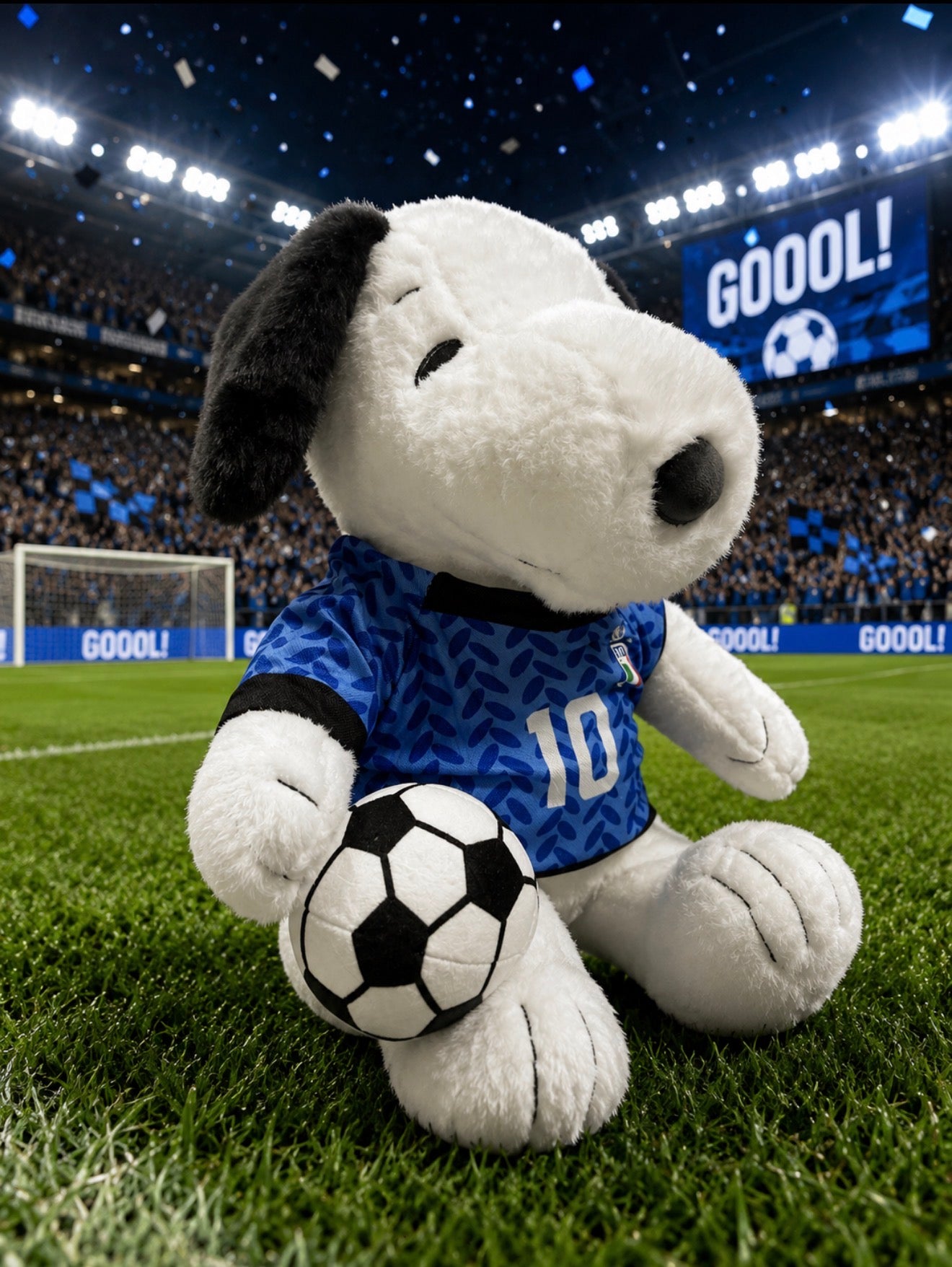 Snoopy Futbolista con Balón – 45 cms