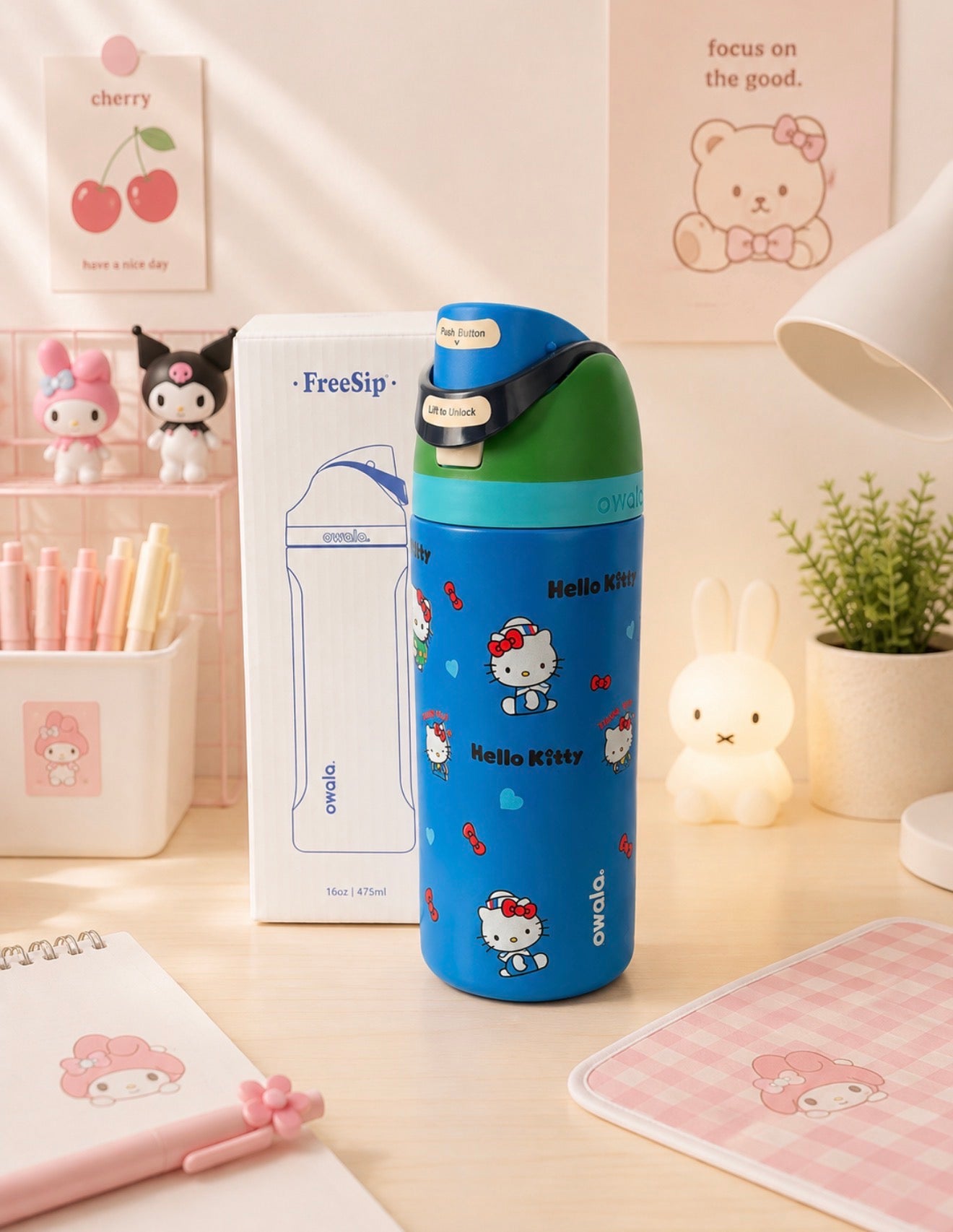 Termo Tipo Owala Hello Kitty 16 oz (473 ml)