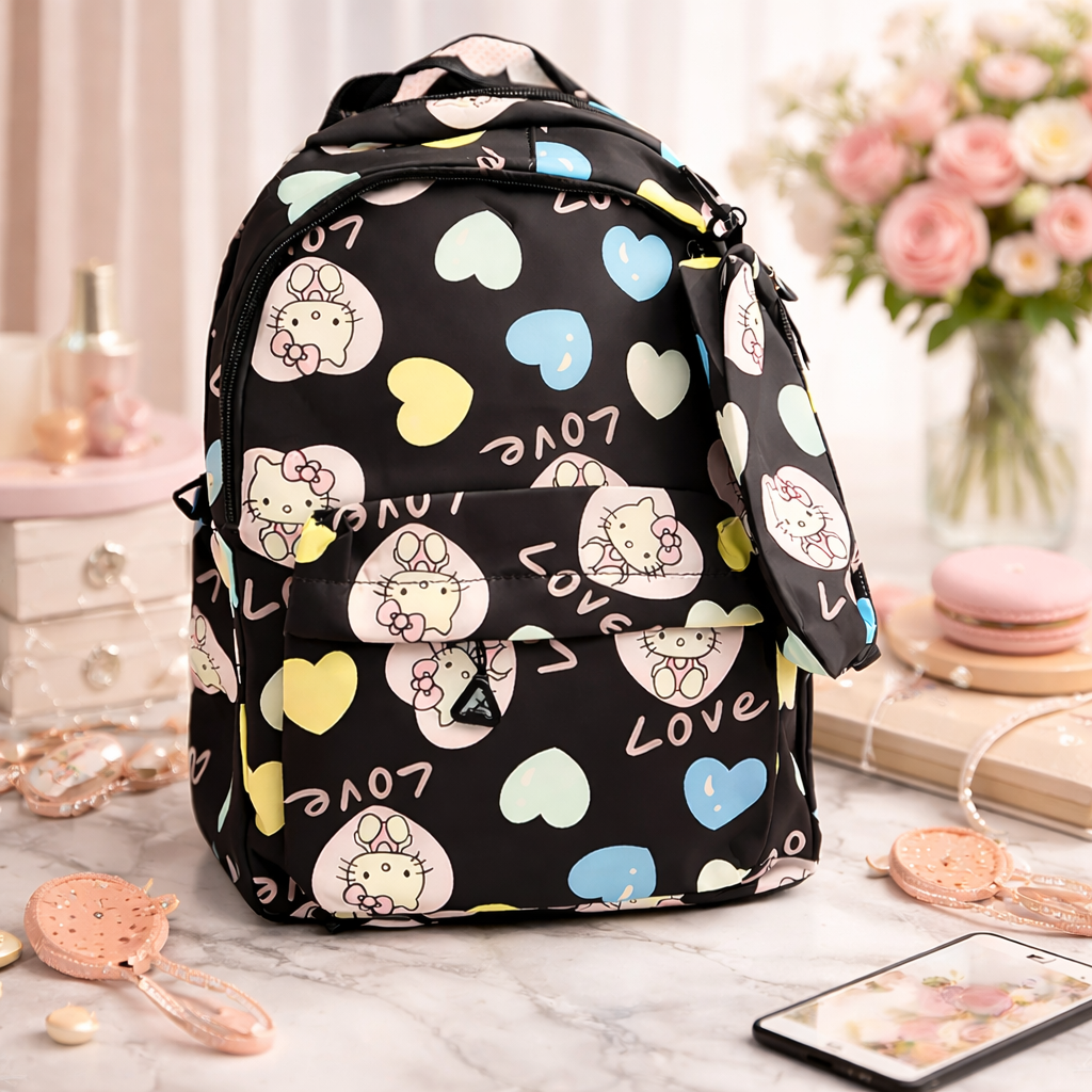 🎒💖 Mochilas Hello Kitty tamaño oficio