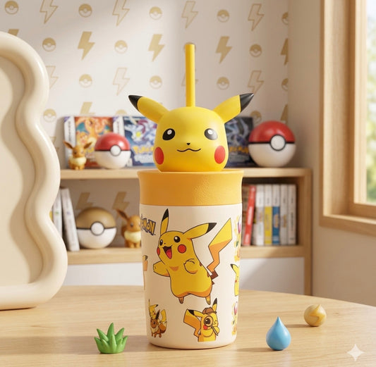 Vaso Térmico Pikachu con Pajilla 3D