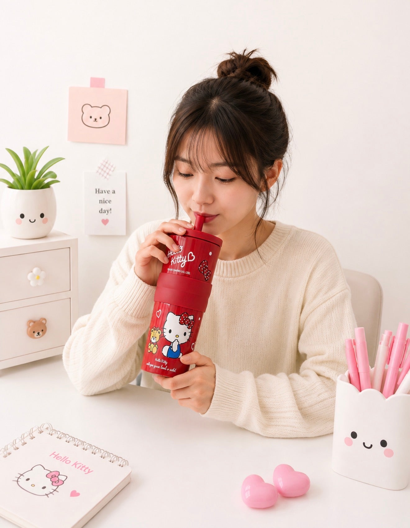 Vaso Hello Kitty con Pajilla – 710 ml