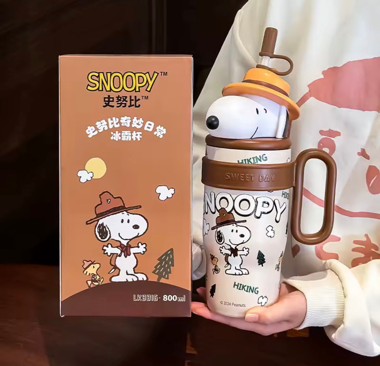 Vaso Térmico Snoopy con Filtro 800ml