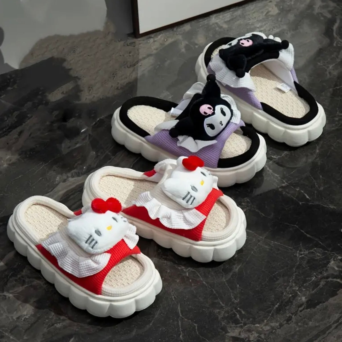 Pantuflas Kawaii Hello Kitty & Kuromi