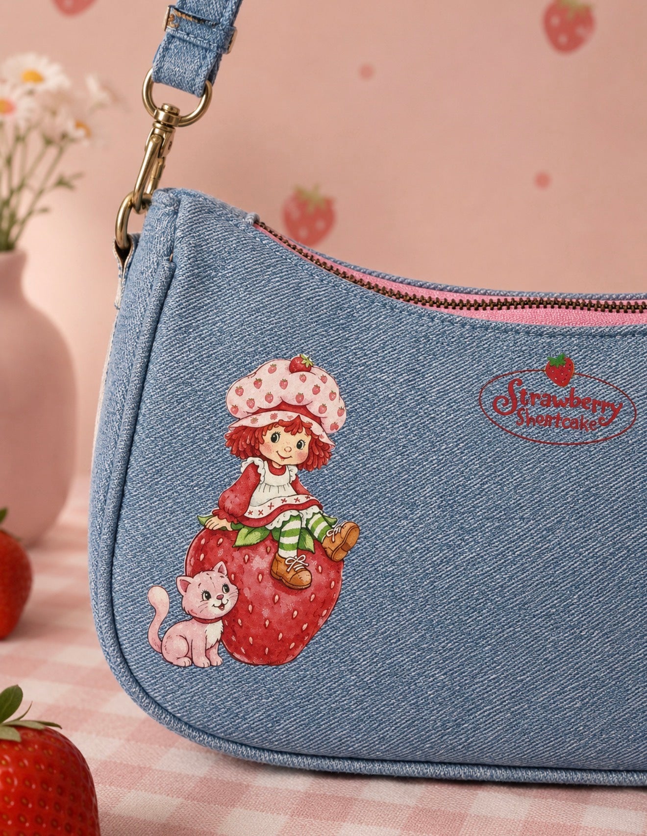 Bolso Baguette Rosita Fresita Denim