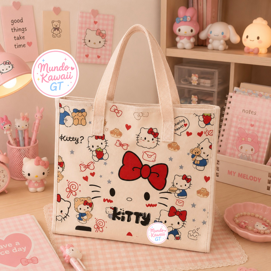 Bolsa Tote Hello Kitty de Tela