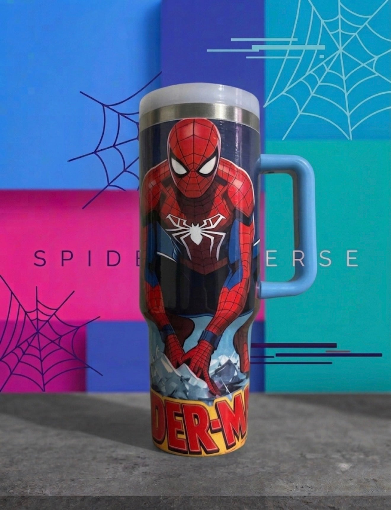 Vaso Térmico Spider-Man 1200 ml con Pajilla
