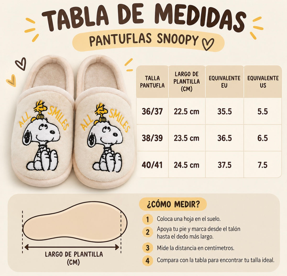 Pantuflas Snoopy All Smiles